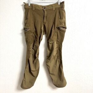 First Lite Pants Mens 32 x 27 Brown Wool Blend Cargo Hunting Fishing Outdoors